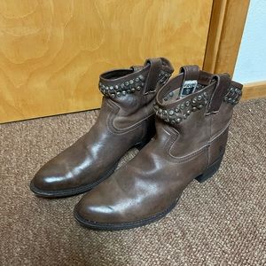 Frye studded boots, 10 B size. Brown